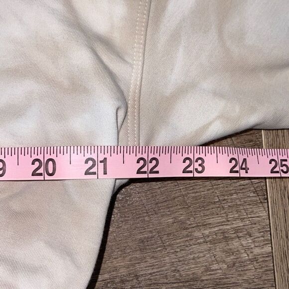 Lululemon Athletica Womens Cropped Long Sleeve Bubble Hem Hoodie Beige‎ Size 12 - Picture 10 of 11